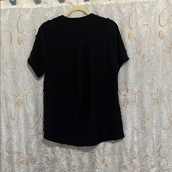 CHARLIE B Black Mandarin Collar Blouse - Picture 6 of 7